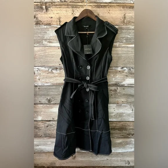 NANETTE LAPORE-NEW Double Breasted Trench Dress with belt